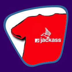 Shopping cart fun red Jackass t-shirt