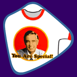 Mr. Rogers ringer t-shirt thinks you are special!